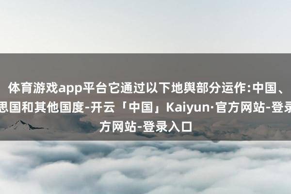 体育游戏app平台它通过以下地舆部分运作:中国、好意思国和其他国度-开云「中国」Kaiyun·官方网站-登录入口